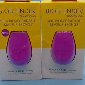 2x~ECOTOOLS~Bioblender 100% Biodegradable Makeup Sponges~Purple~NIB~
